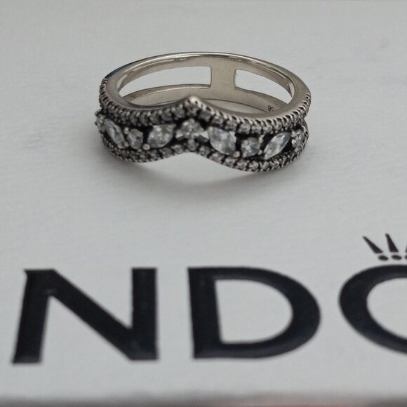 Pandora double wishbone marquise ring - Picture 3 of 5